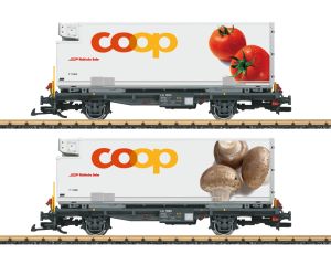 LGB 45888 RhB Containerwagen Set “coop®“ Metallrader
