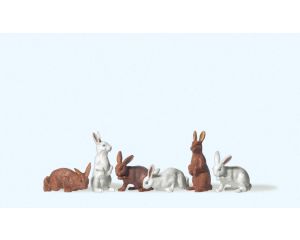 Preiser 47052 6 Kaninchen 1:25