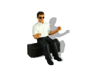 Prehm-Miniaturen 500076 Lokführer - sitzend mit Sonnenbrille