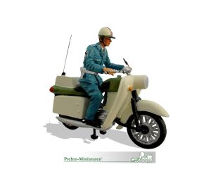 Prehm-Miniaturen 500125 DDR Polizist auf Motorrad 