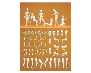 Preiser 58001 Modellfigur, Eva, 7 unbemalte Figure 1:24