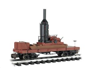 Bachmann 95699 LOG SKIDDER WITH CRATES ON 20' FLAT CAR (LARGE SCALE)
