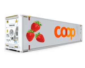 Schaal 1 Kiss 561 124 Reefer Container COOP Erdbeeren 45 ft