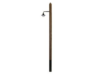 BELIBECO 122861 Houten mast met lamp, 230 mm, diammeter mast 8 mm