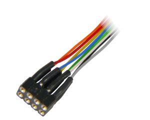 ZIMO BUCHS8KAB Buchsenleiste mit 8 Polen an Drähten, Gegenstück für Decoder mit 8-poligem Stecker