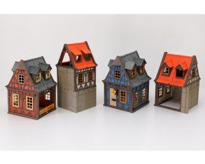Playmobil Combinatieset Vakwerkhuizen 3716, 7785, 7847 VVP #9903