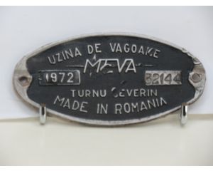 EisenbahnSchild Uzina De Vagoame 1972 Made in Romania 