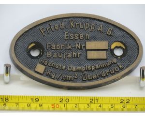 EisenbahnSchild Fried Krupp AG Essen