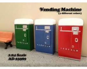 GSDCCad 00023989r Vending Machine, red 1:24