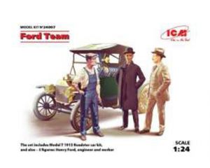 GSDCCicm 00024007 1913 Model T Roadster + 3 Figures Henry Ford & Co, plastic modelkit