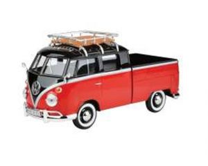 GSDCCmax 00079552 Volkswagen Type 2 (T1) Pickup with roof rack, 2-tone red/black with white wall tyres