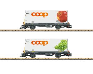 LGB 45887 RhB Containerwagen Set “coop®“ Metallrader