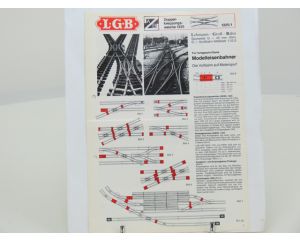 LGB Info blad #14 Doppel Kreuzungs Weiche 1225