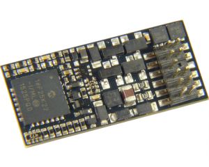 ZIMO MX600P12 Flachdecoder 0,8A, 4 Funktionsausgänge, PluX12 direkt H0