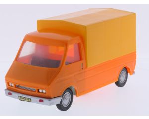 Schaal 1:25 VINTAGE FIAT 242 PICK-UP SERVICE VAN ANKER PIKO DDR GDR TOY CAR ORANGE