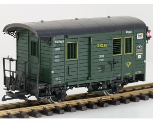 LGB 3019 N Post wagon met sluitlichten, mit Ihnenbeleuchtung, Metallrader 