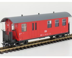 TRAINLINE45 3030790 HSB Packwagen 902-304, Metallrader, Hellrot, Innebeleuchtung uber batterie