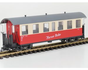 TRAINLINE45 3030730 HSB Personenwagen 7 Fenster 900-479, Metallrader, Hellrot, Innebeleuchtung uber batterie