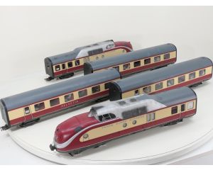 PIKO XL Set 37320, 37640 & 37641 Dieseltriebwagen VT 11.5 DB III, 3-tlg. & 2 Extra Wagen,Digitaal, Sound, Dampf, Figuren, Licht