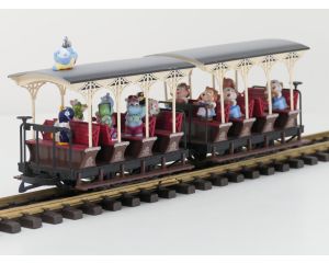 LGB 31430 Set 2x Aussichtswagen 1. Klasse, Mitt Ferrero Kinder Surprise Figuren
