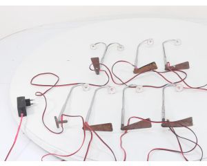 Straatlantaarn set Metaal, 6x Enkele lamp, 1x dubbele licht mast