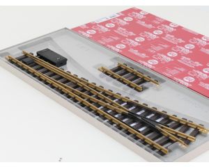 LGB 18150 Handweiche, links, R5, Met Schroefbare railverbinders