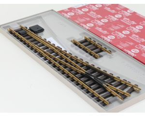 LGB 18150 Handweiche, links, R5, Met Schroefbare railverbinders