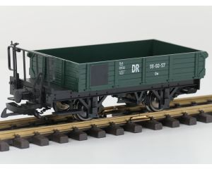 LGB 40055 DR-Niederbordwagen Ow 99-60-57, grün, Metallrader