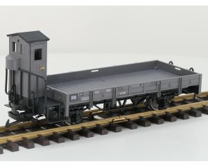 LGB 40120 Niederbordwagen mit Bremserhaus,, Metallrader