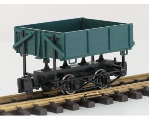Bachmann 92502 1:20.3 Scale Side-Dump Car - Green, metallrader, Klauwkoppeling