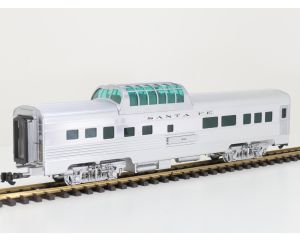 Aristo Craft Trains 32605  G Santa Fe Streamlined Vista Dome Car 504, metallrader, Klauwkoppelingen