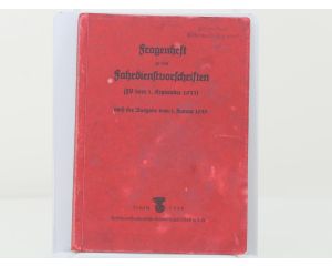 Fragenheft zu den Fahrdienstvorschriften (FD vom 1. September 1933) #8252