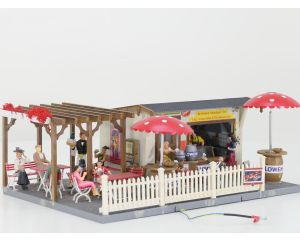 POLA 330996 xxl Bier garten met Pergola Gebouwd model , met LED binnenverlichting, 13 Figuren