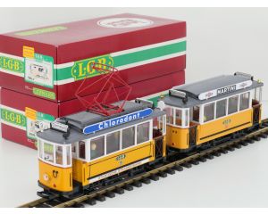LGB 2035 & 3500 Strassenbahn Triebwagen mit Beiwagen