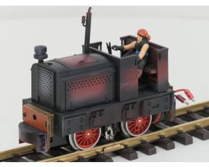 LGB Feldbahnloc met Playmobil onderstel