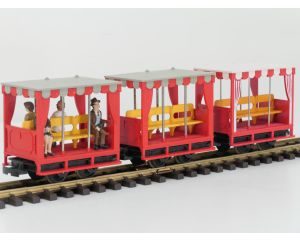 LGB 3041 Set van 3 Veldbaanwagon's , 4 Figuren