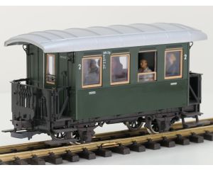 LGB 38079 w3 Öchsle personenwagen 3694 Stg KBi, Metallrader, 7 Figuren, leichte alterung Chassis,  Kupplix kupplungen