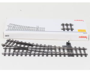 Märklin spur1 5977 Wissel rechts, Met handbediening, R 1020mm . 390,5mm 22° 30'.