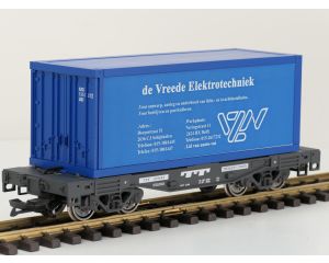 LGB 49085 Trailer Train Containerwagen met De Vreede container, Metallrader