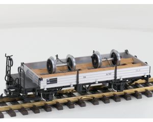 LGB 41090 RhB-Niederbordwagen Kk 7327 mit Lokachsen, Metallrader