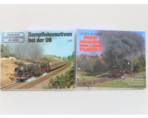 Set van 2 spoorwegenboeken Dampflokomotiven im Planbetrieb en Dampflokomotiven bei der DB - Hardcover #8731