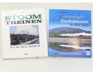 Set van 2 spoorwegenboeken spoorwegen over de hele wereld - Hardcover #8733