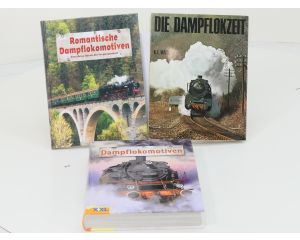 Spoorwegenboeken set Romantische Dampflokomotiven, Die Dampflokzeit en Dampflokomotiven Faszination der Dampflokomotiven - Hardcover #8738