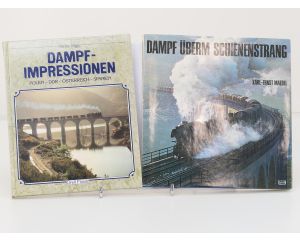 Set van 2 spoorwegenboeken Dampfimpressionen Polen, DDR, Österreich, Spanien en Dampf überm Schienenstrang - Hardcover #8740