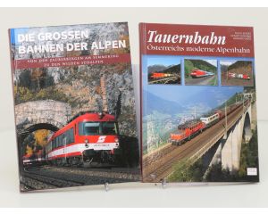 Set van 2 spoorwegenboeken Die großen Bahnen der Alpen en Tauernbahn: Österreichs moderne Alpenbahn - Hardcover #8749