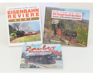 Set van 3 spoorwegenboeken Eisenbahnreviere: Harz, Mit Dampf durch den Harz en Zauber der Kleinbahnzeit - Hardcover #8757