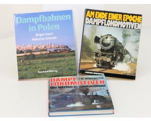 Set van 3 spoorwegenboeken Dampfbahnen in Polen, Am Ende einer Epoche - Dampflokomotiven en Dampflokomotiven - Die letzten in Deutschland - Hardcover #8766