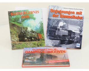 Set van 3 spoorwegenboeken Bahnerlebnis DDR, Begegnungen mit der Bimmelbahn en Die letzten Schmalspurbahnen - Hardcover #8773