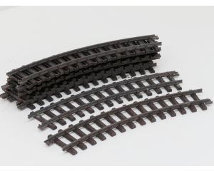 LGB 15000 set 9 stuck Gebogenes Gleis,R2,30 Grad, ongepoetst, Met Schroefbare railverbinders