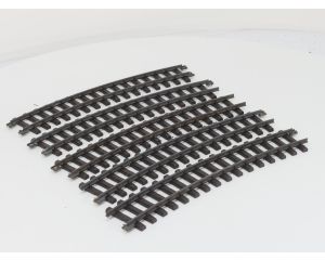 LGB 16000 Set 5St. Gebogenes Gleis,R3,22.5 Grad, Met Schroefbare railverbinders